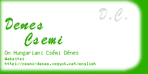 denes csemi business card
